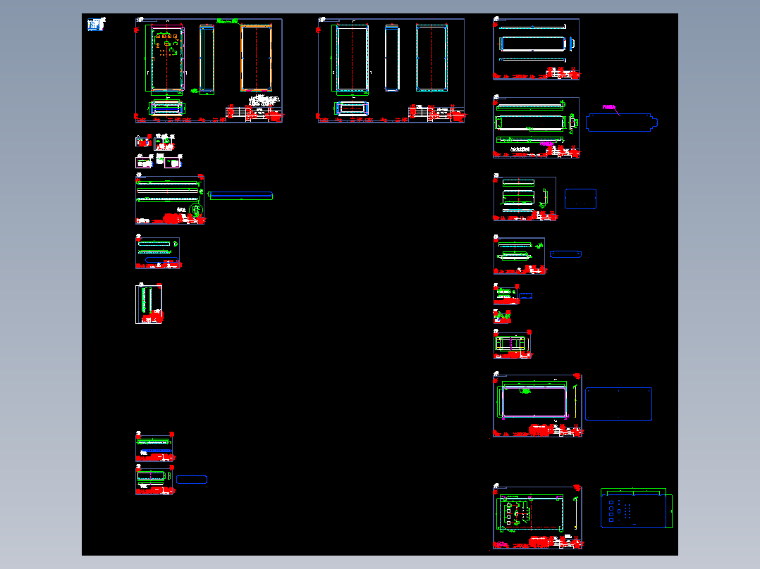 标准21型XL动力配电柜800.1700.370全套钣金壳体及零件CAD图纸