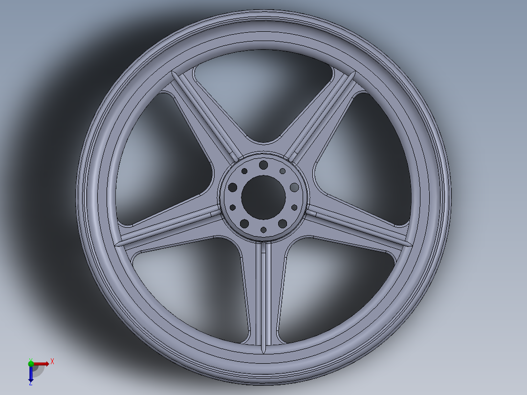 坎帕诺罗前轮3D模型俯视图