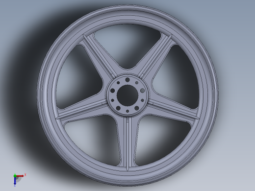 坎帕诺罗前轮3D模型俯视缩略图