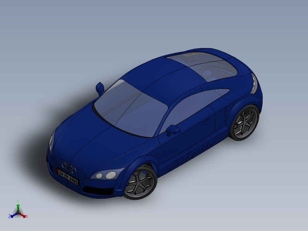 一个轿车正等轴测图