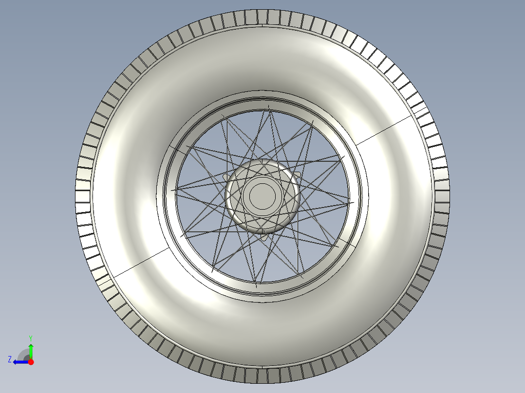 法拉利 156汽车轮胎3D模型右视图