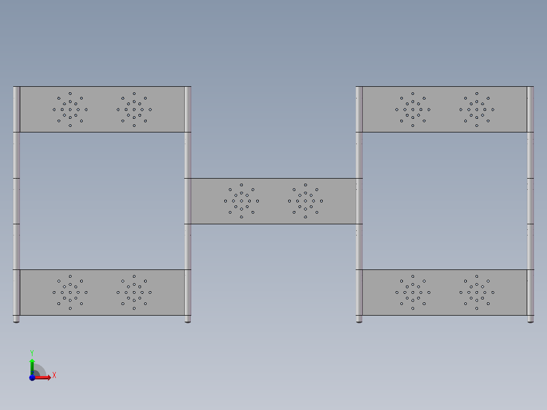 家用室内花架前视图