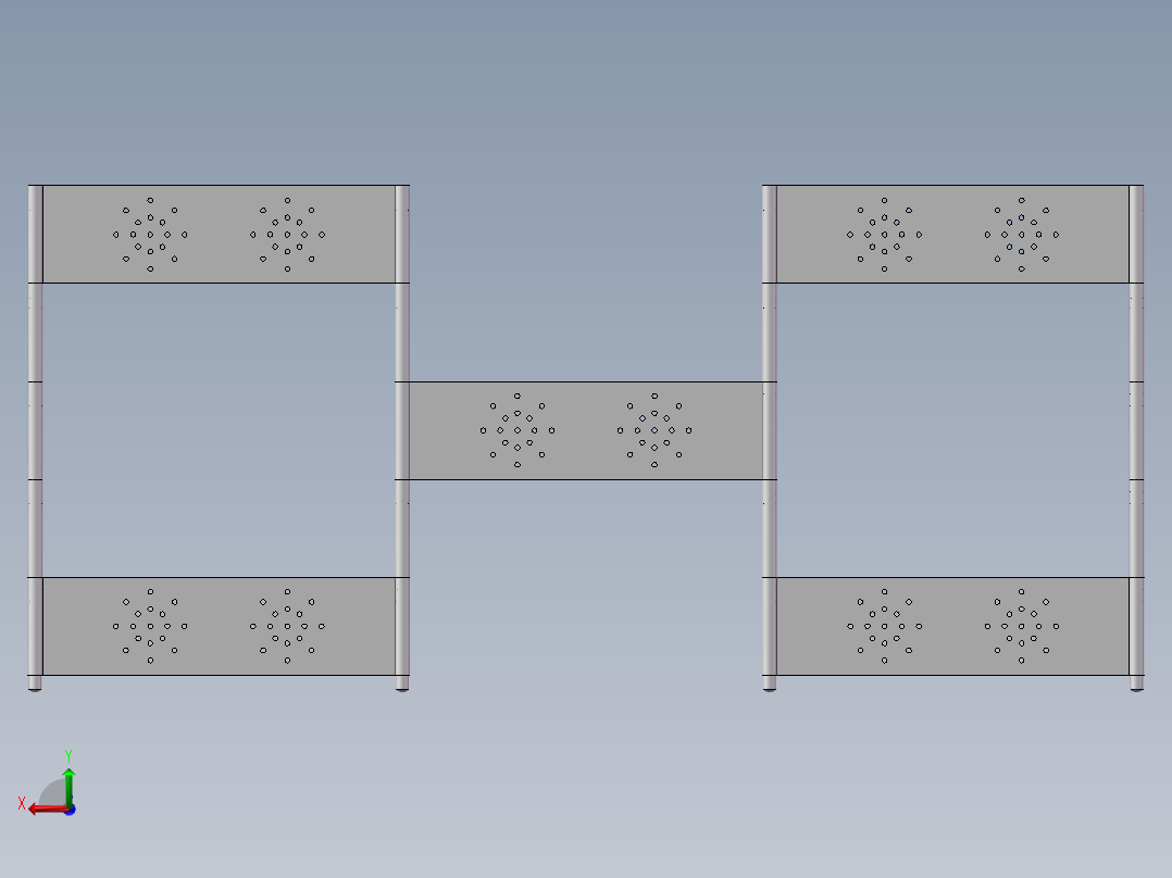 家用室内花架后视图
