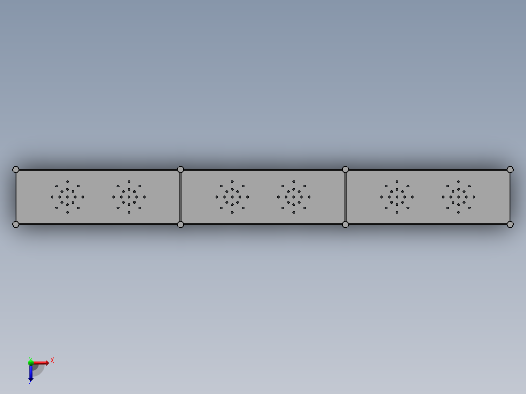 家用室内花架俯视图