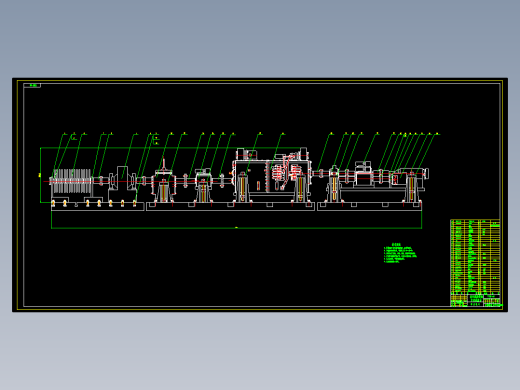 529 液压机械传动变速箱开式试验台（有cad图）