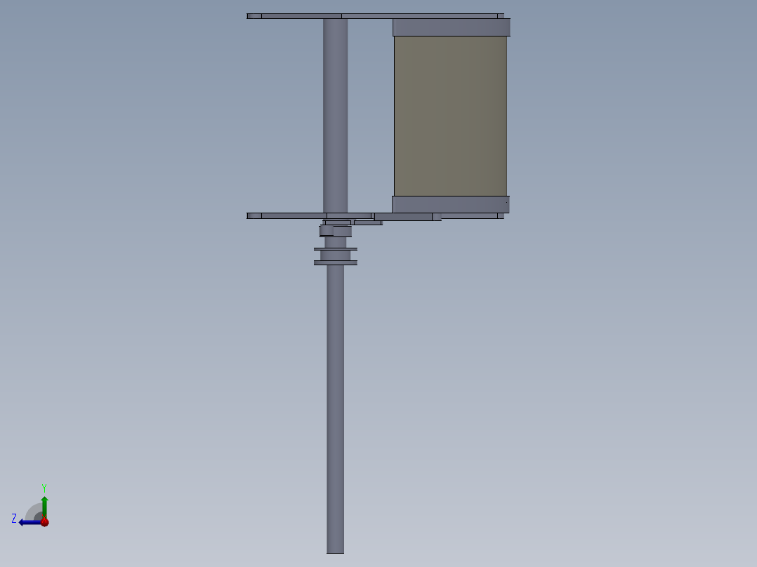 垂直轴风力机右视图