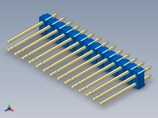 彩色公头100mil（2.54mm）系列-DS1021_blue_2x14p_100mil_Type5_rev1.0