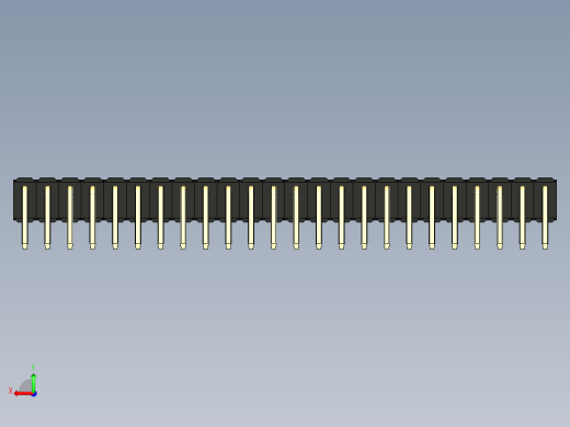 彩色公排针 100mil 2.54mm 系列-DS1022_black_2x24p_100mil_TypeD_rev1.0后视缩略图