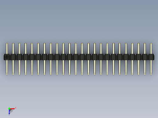 彩色公排针 100mil 2.54mm 系列-DS1022_black_2x24p_100mil_TypeD_rev1.0俯视缩略图