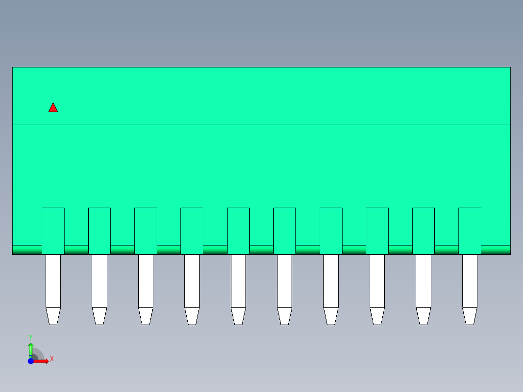 DEGSON 15EDG 系列 2.5mm 接线端子包-15EDGVC-2.5-10P-14-00AH前视图