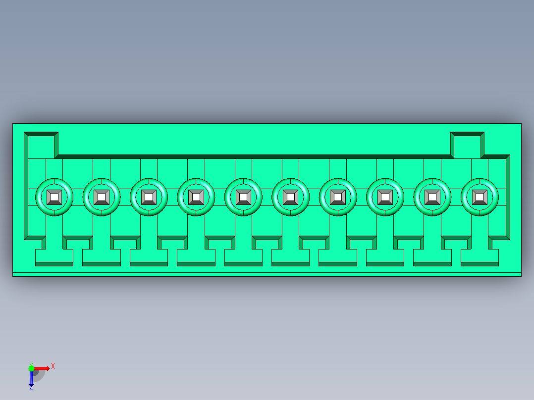 DEGSON 15EDG 系列 2.5mm 接线端子包-15EDGVC-2.5-10P-14-00AH俯视图
