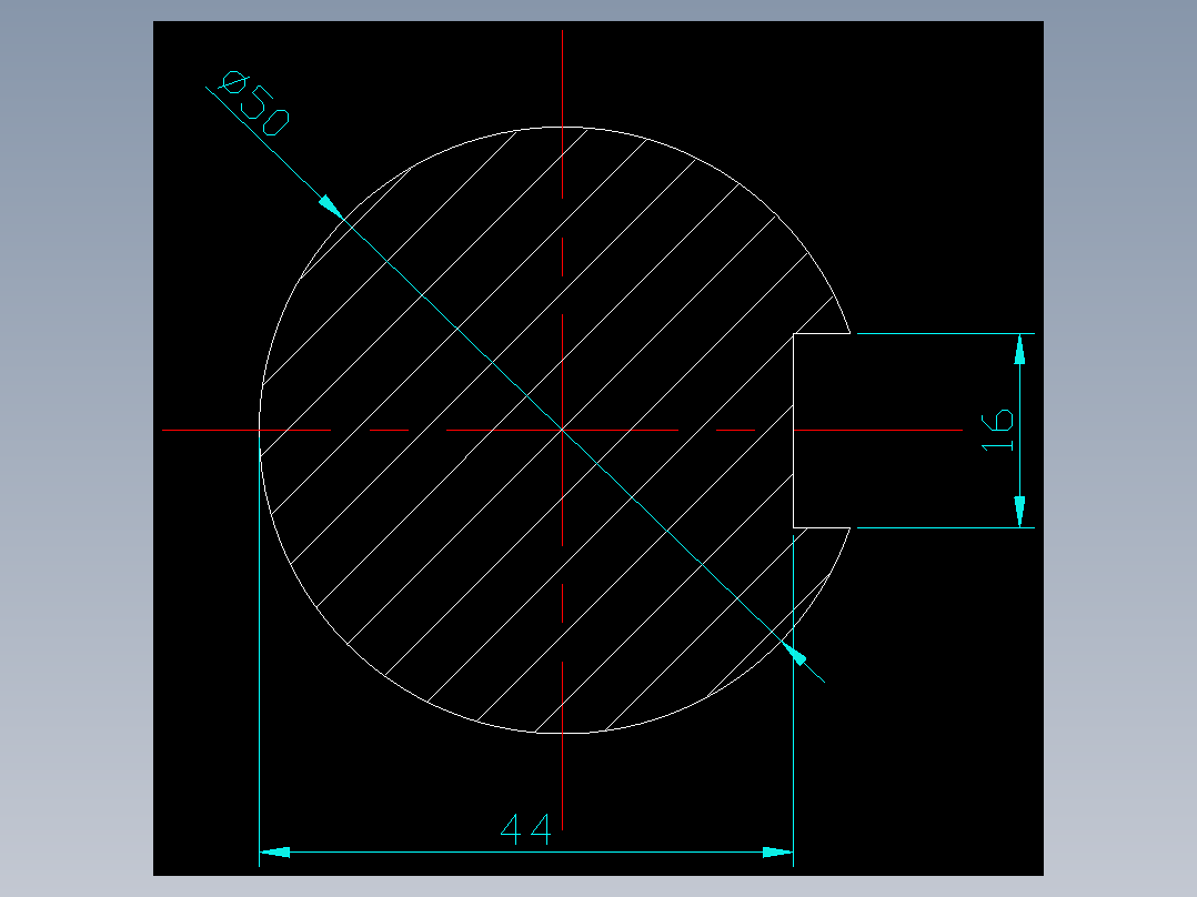 CAD格式机械制图二维100例练习-14 轴键槽
