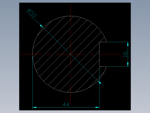 CAD格式机械制图二维100例练习-14 轴键槽