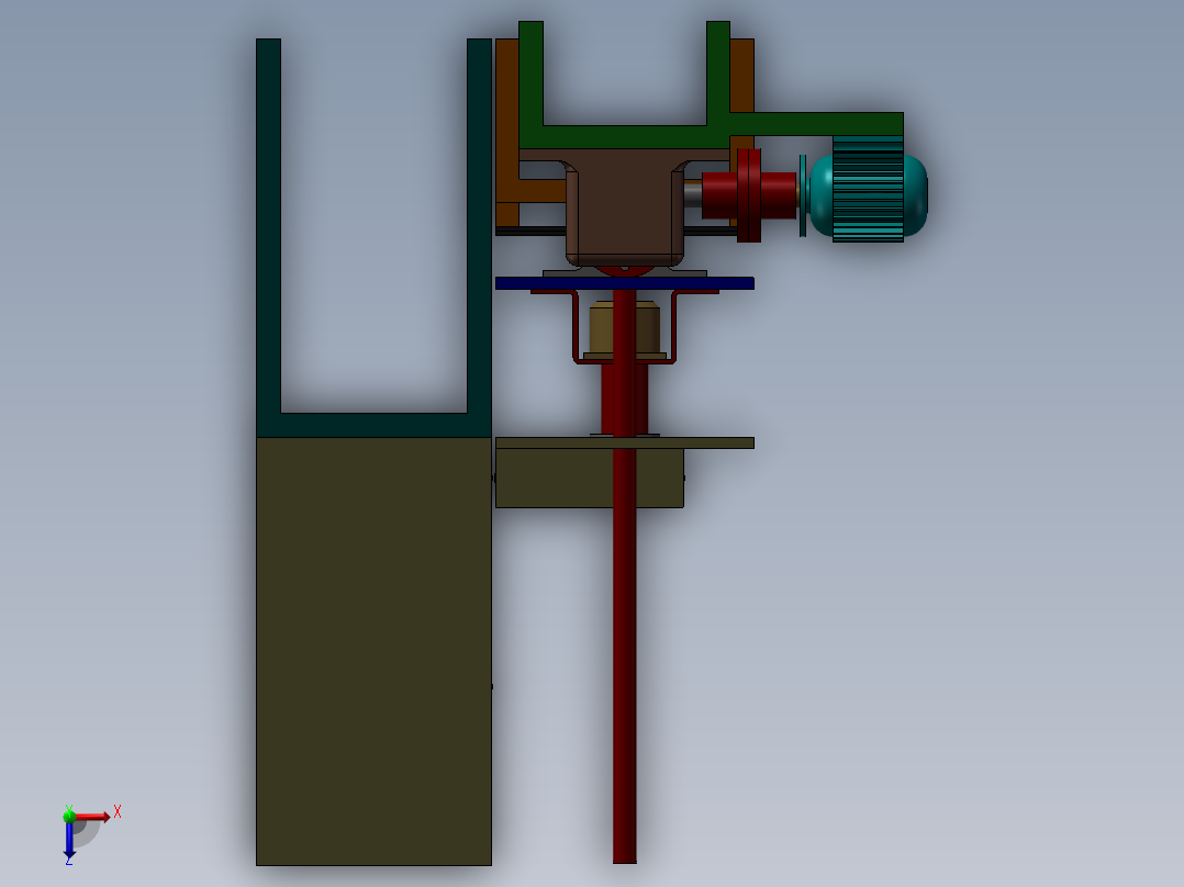 自动化仓库储存系统俯视图