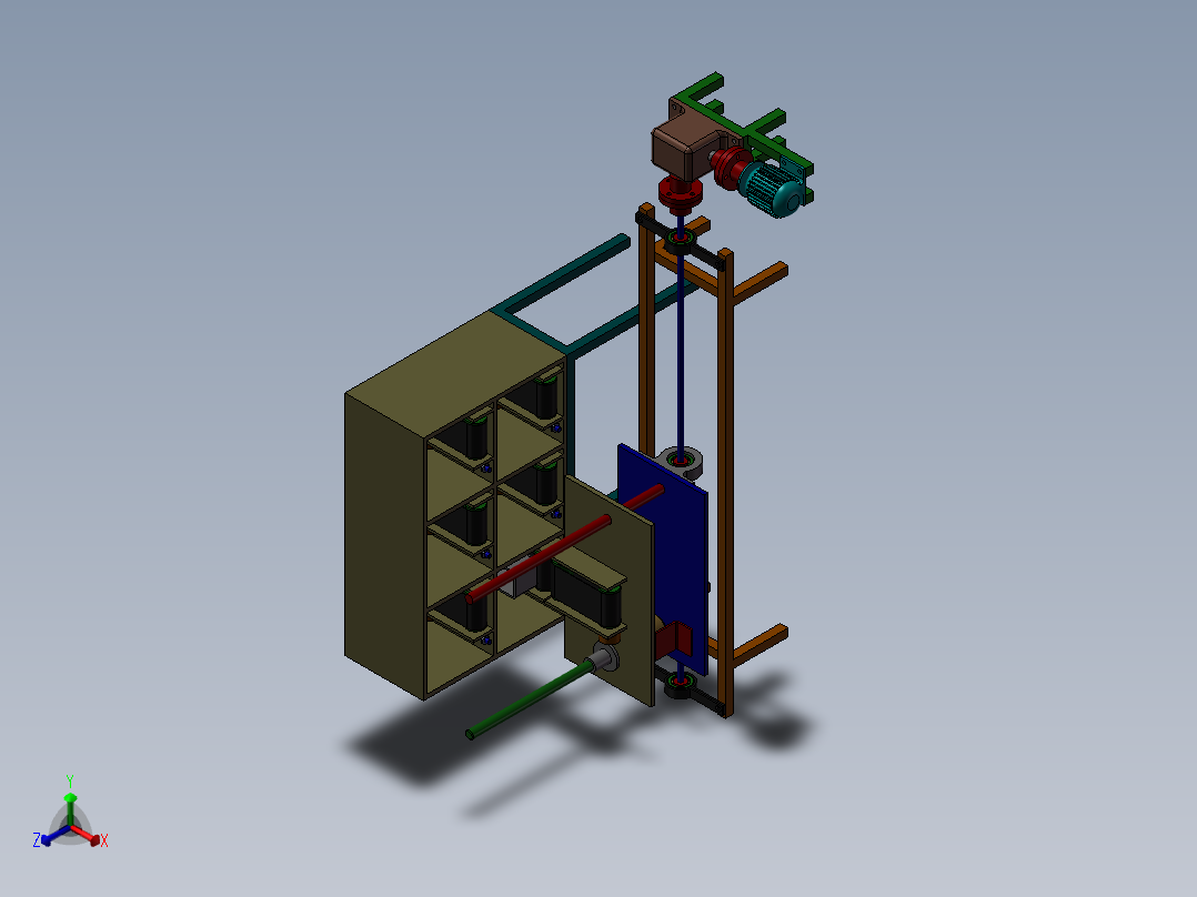 自动化仓库储存系统正等轴测图