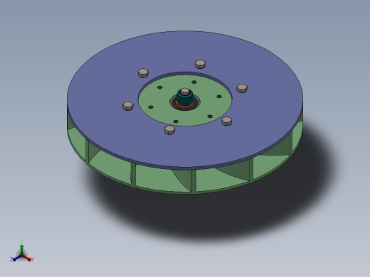 汽轮发电机旋叶主视缩略图