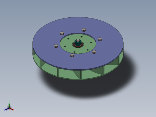 汽轮发电机旋叶正等轴测缩略图