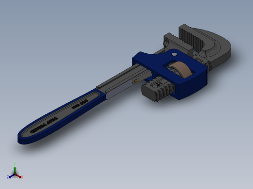 管道扳手正等轴测缩略图