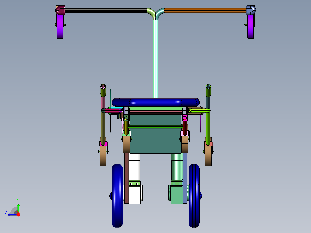 电动担架救援转运车右视图