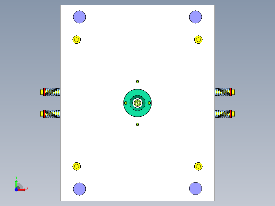 洗衣机机盖注塑模具设计-半圆形【三维UG】下发客户前视图