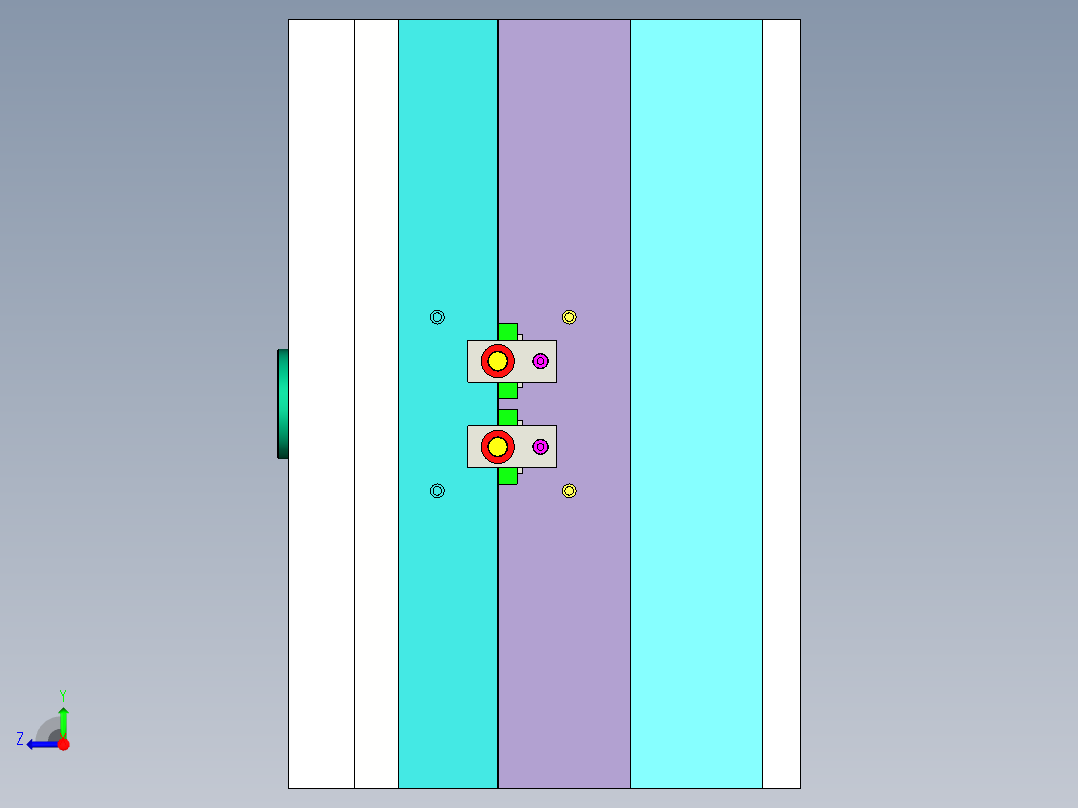 洗衣机机盖注塑模具设计-半圆形【三维UG】下发客户右视图