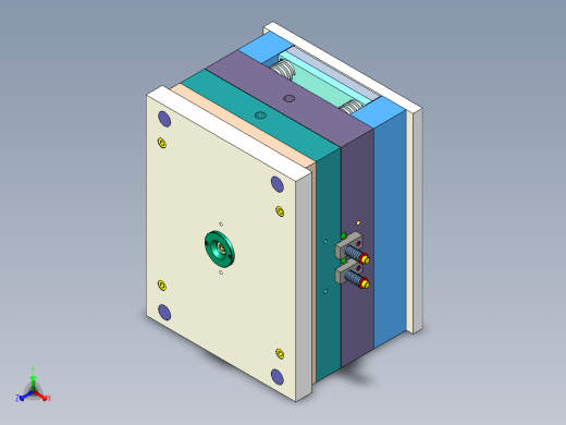 洗衣机机盖注塑模具设计-半圆形【三维UG】下发客户正等轴测缩略图