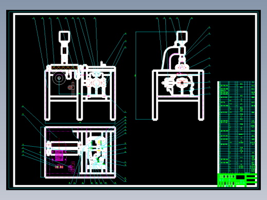 弯管机切断及整体机架机构设计【 含CAD图纸】