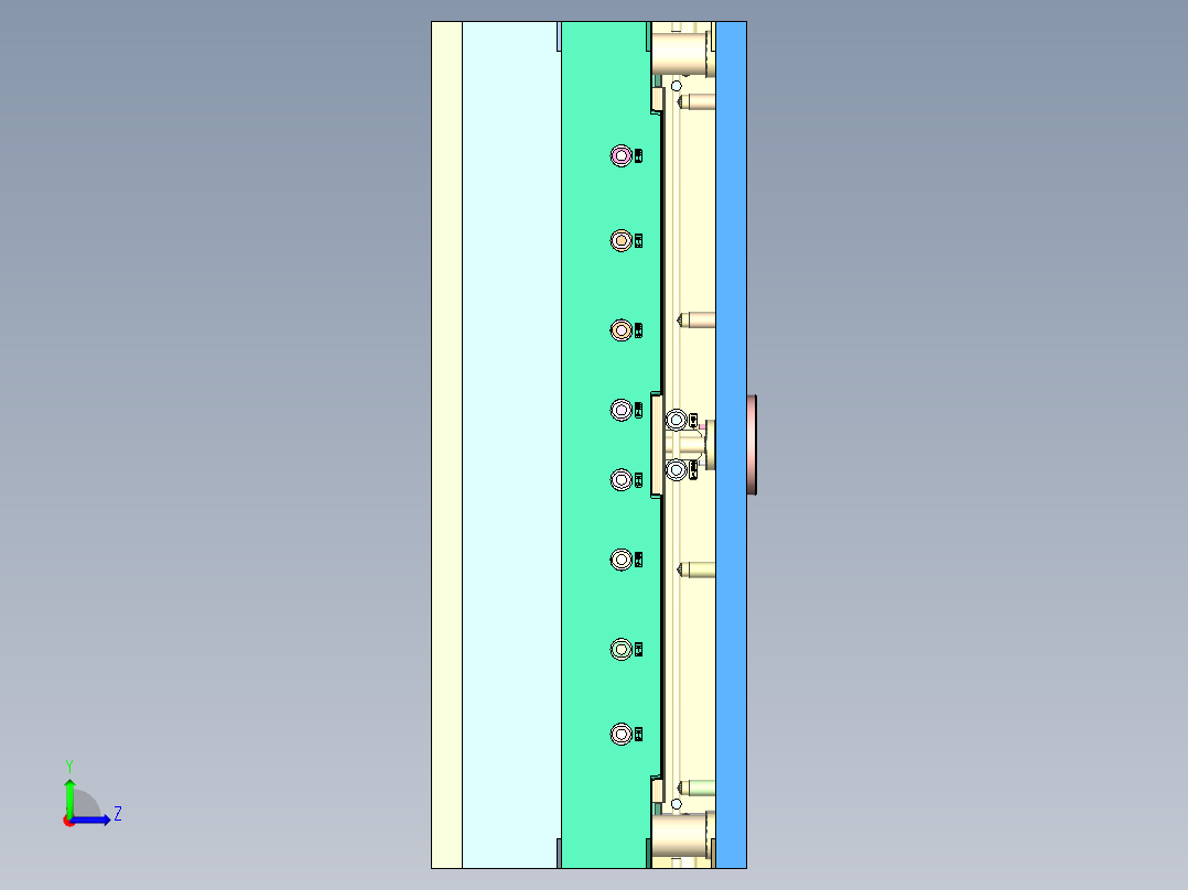 拼条灯条（注塑模具）左视图
