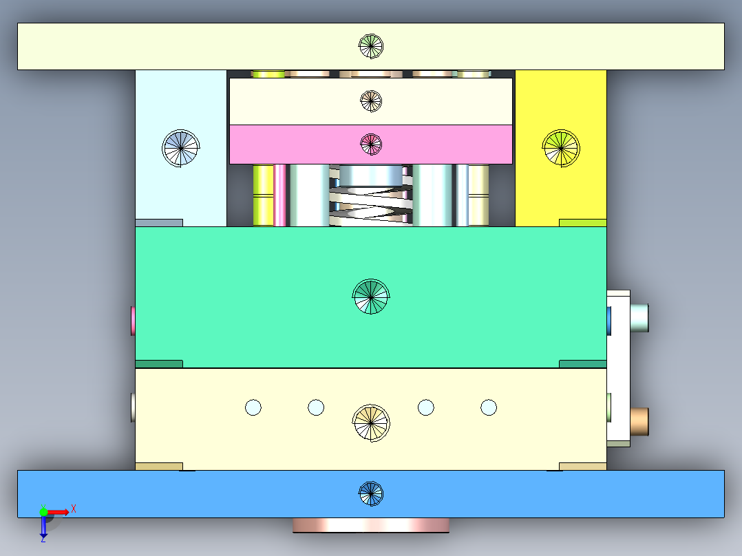 拼条灯条（注塑模具）俯视图
