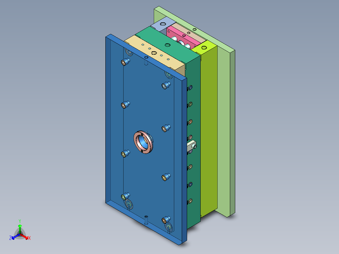 拼条灯条（注塑模具）正等轴测图