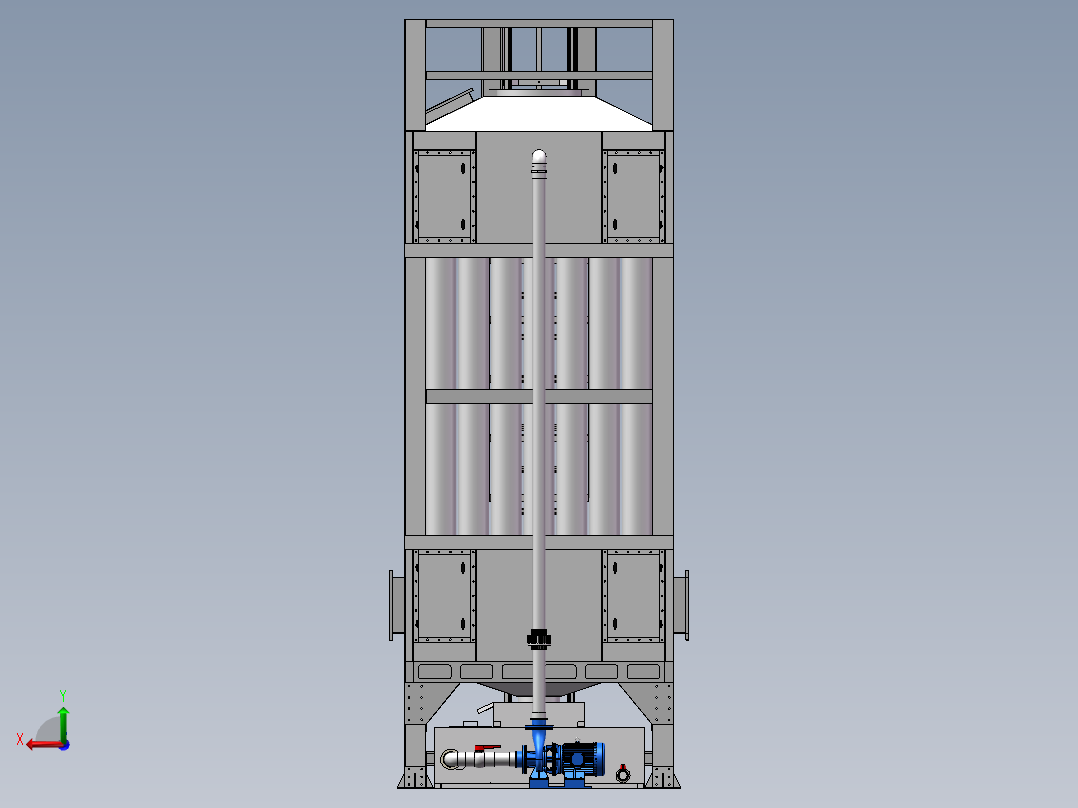 1万风量湿电除尘器图纸后视图