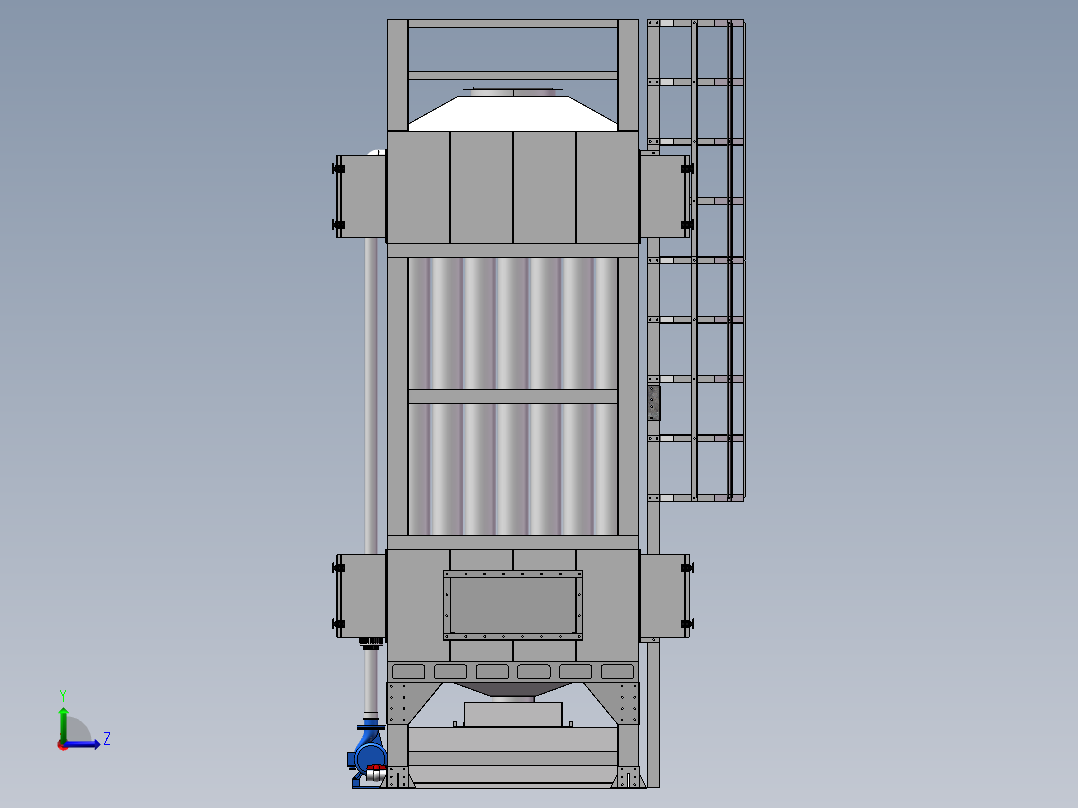 1万风量湿电除尘器图纸左视图