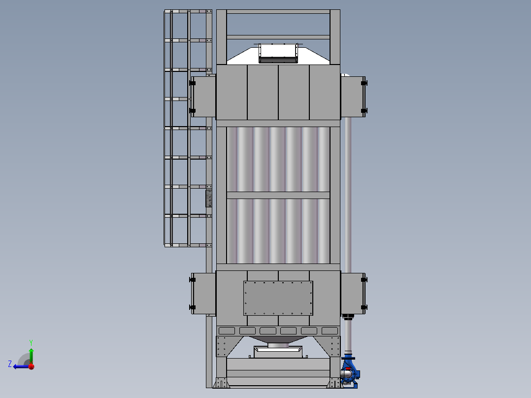 1万风量湿电除尘器图纸右视图