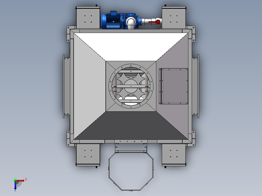 1万风量湿电除尘器图纸俯视图