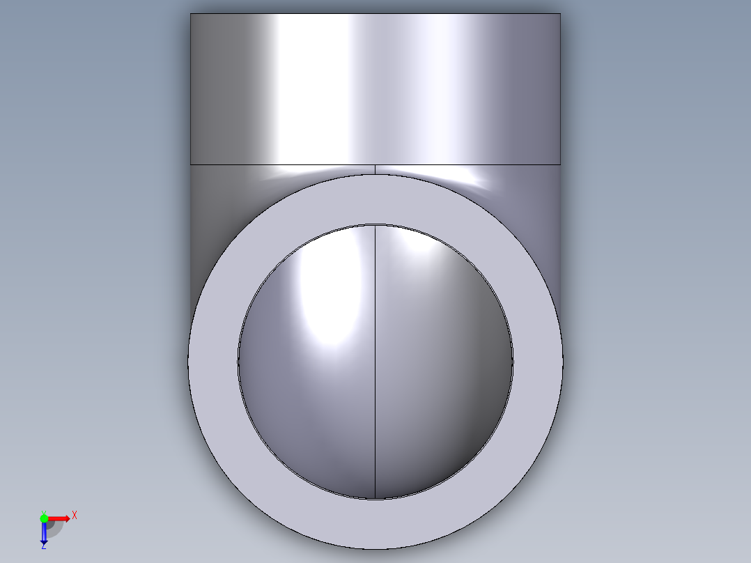 2GIMV 90°肘增强溶剂焊接插座D和BSP螺纹不锈钢加强环母端R俯视图