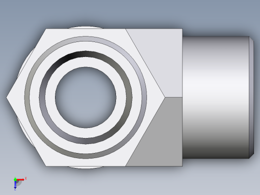 卡套式工业通用硬管接头EO_Adjustable_locknut_run_tee_LEE16SMOROMDCF俯视缩略图