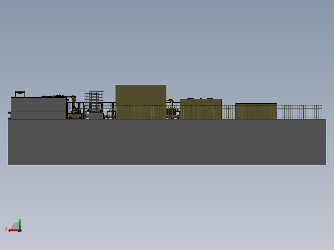 热处理自动线后视图