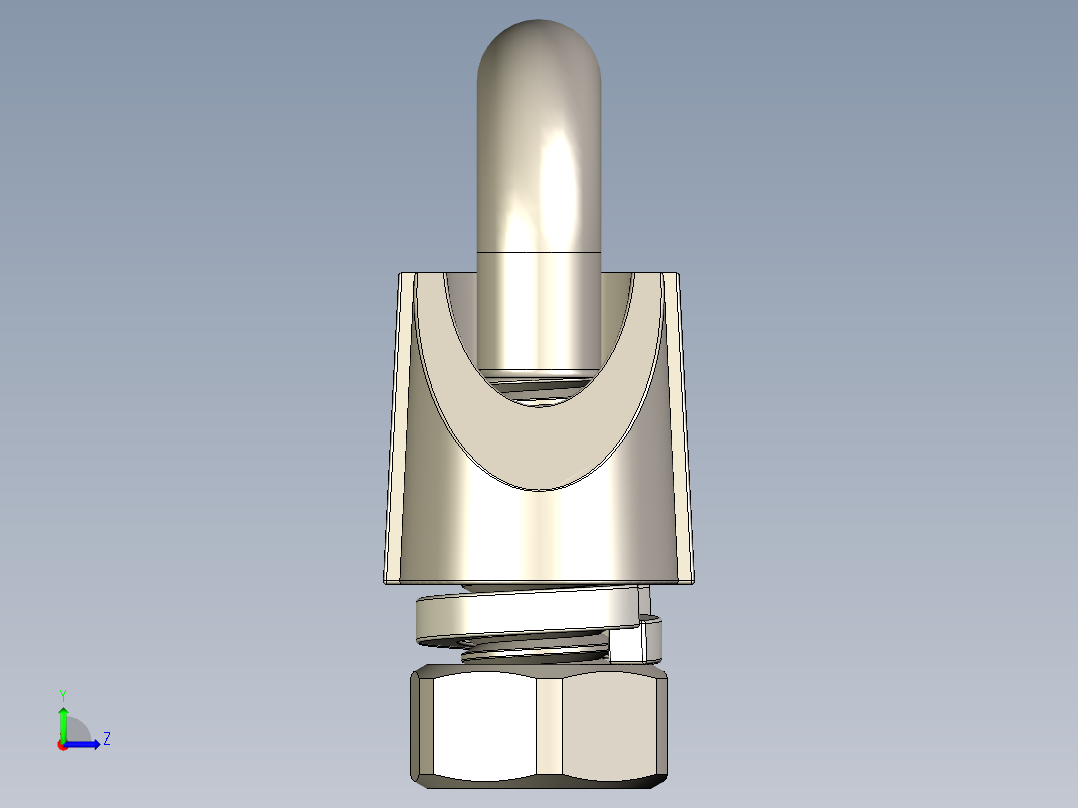 钢丝绳夹子三维模型左视图