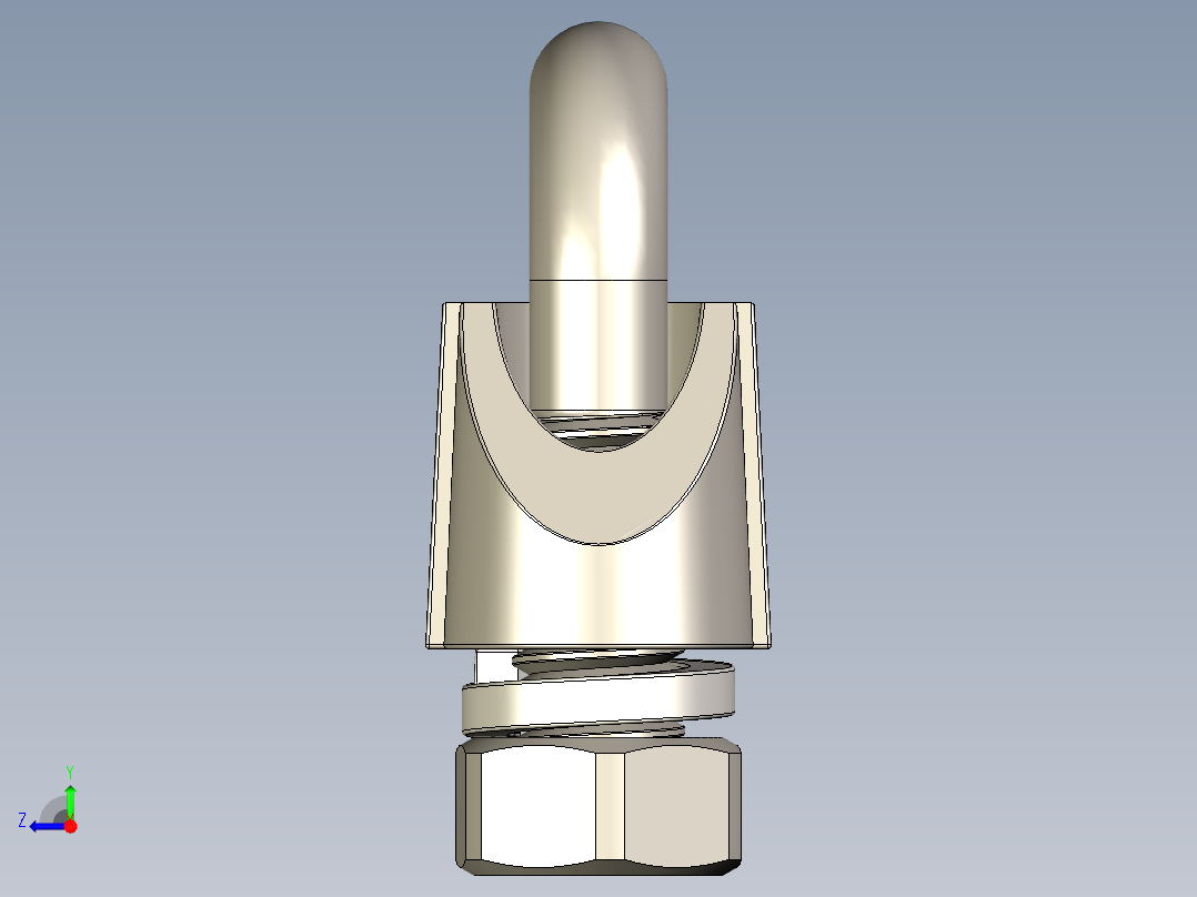 钢丝绳夹子三维模型右视图