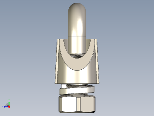 钢丝绳夹子三维模型右视缩略图