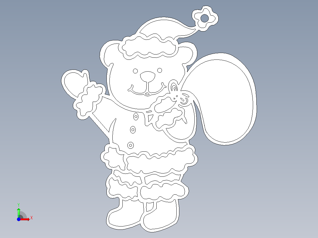 圣诞老人前视图