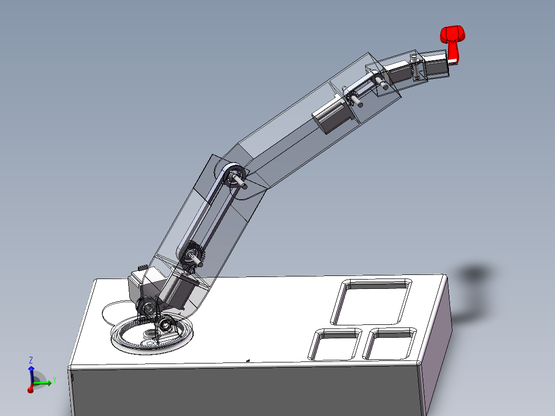 六轴喂饭机械臂设计（含三维仿真）1033289==150