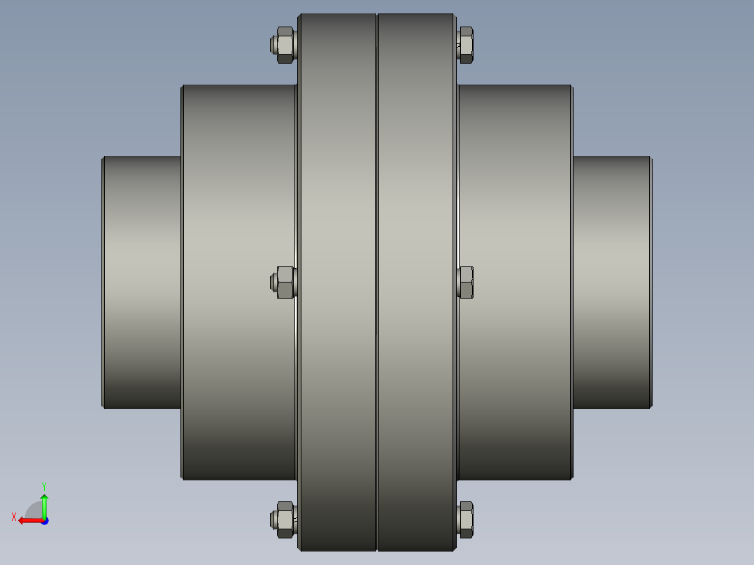 齿轮联轴器后视图