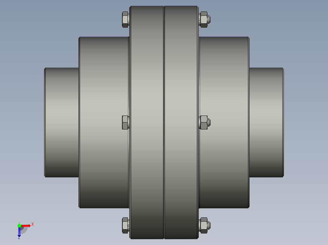 齿轮联轴器俯视图