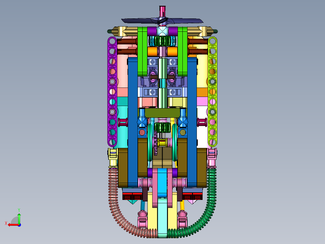 警察橡皮艇快艇拼装玩具后视图
