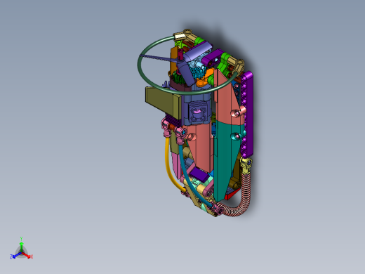 警察橡皮艇快艇拼装玩具正等轴测缩略图