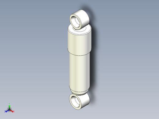 双筒液压减震器三维模型+CAD图纸主视缩略图