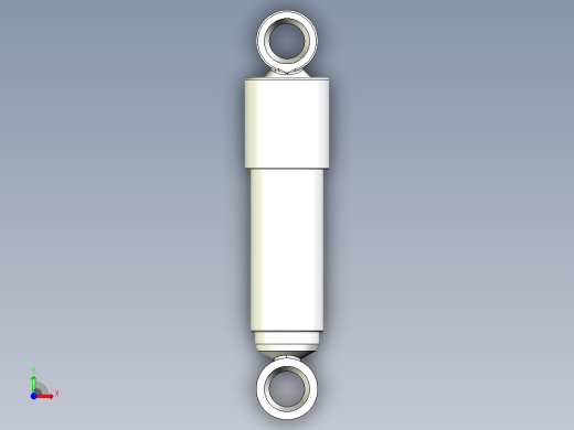 双筒液压减震器三维模型+CAD图纸前视缩略图
