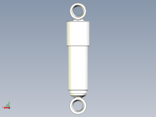 双筒液压减震器三维模型+CAD图纸后视缩略图