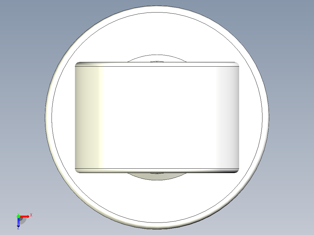双筒液压减震器三维模型+CAD图纸俯视图